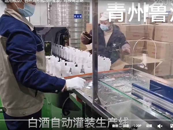 白酒自動(dòng)灌裝生產(chǎn)線，適用瓶型廣各種異形瓶均可灌裝，可按需定制